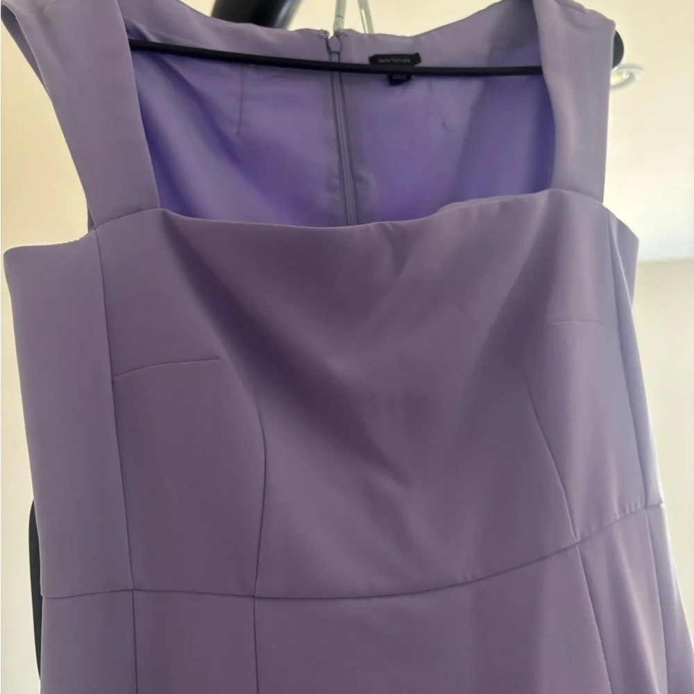 Ann Taylor Lavender Square-Neck Sheath Dress - Picture 9 of 10